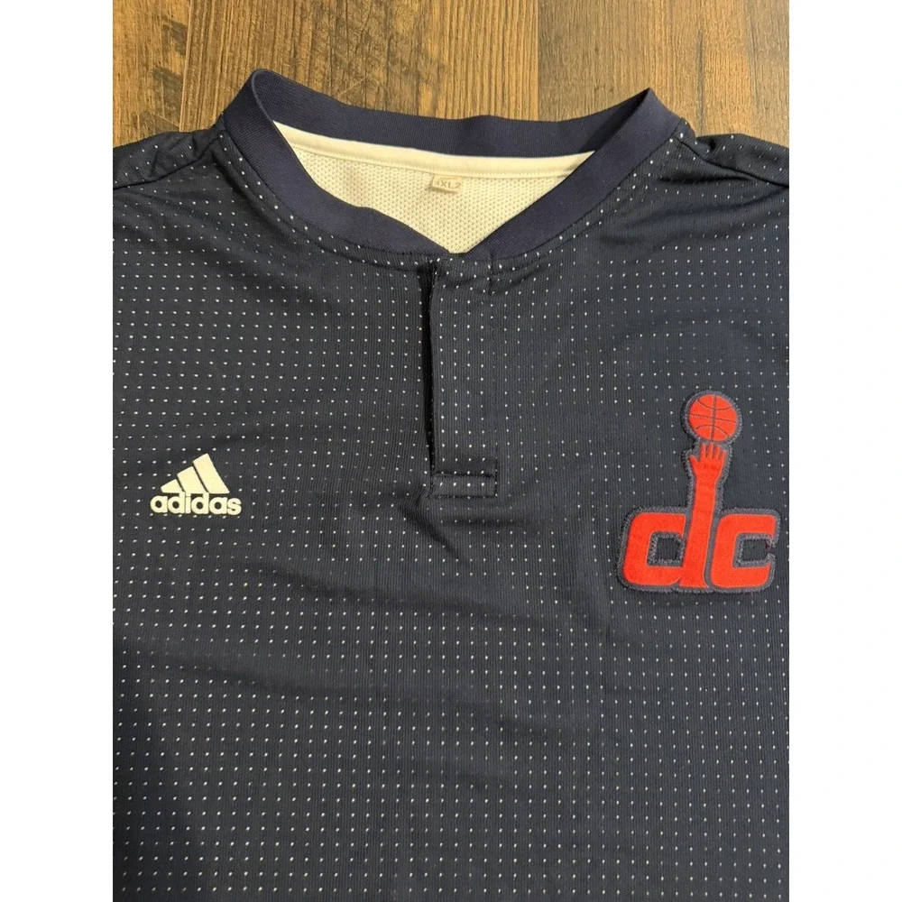 Adidas Washington Wizards  DC Warm Up Jersey Men's 3XL Blue Short Sleeve